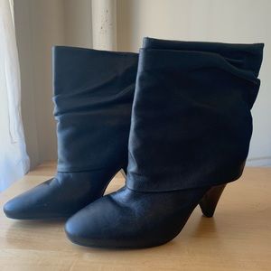 Black Steven Madden booties Size 10, point toes.